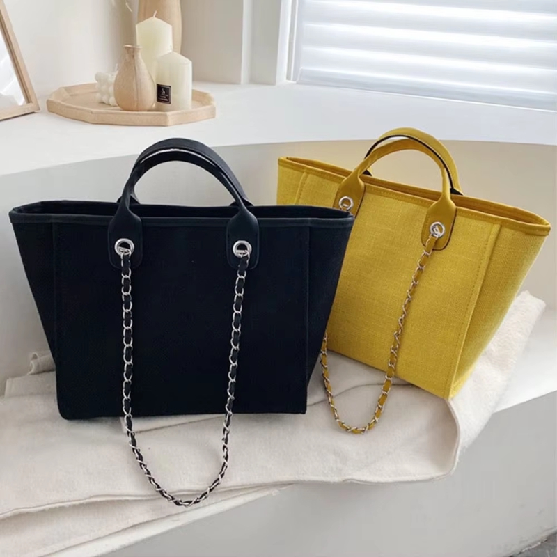 Women'S Young Bags - Kadınlar İçin Büyük Kanvas Çanta Zincirli