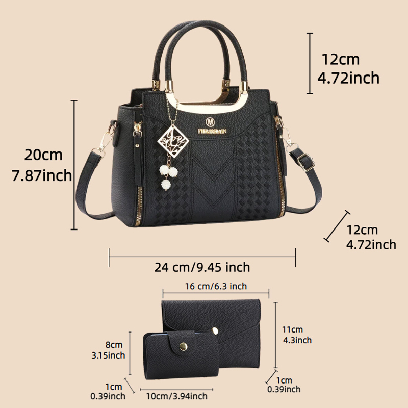 3 parçalı çanta seti, liçi des - Women'S Bags Handbags incelemesi ve fiyatı