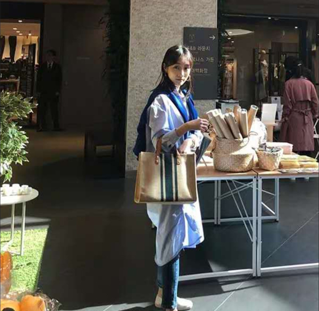 2026 Yeni Çizgili Kanvas Tote  - Women Hand Bags For Office incelemesi ve fiyatı